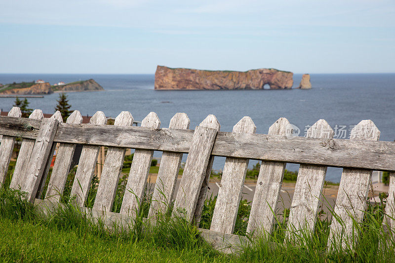 Perce Rock在Perce，魁北克，加拿大